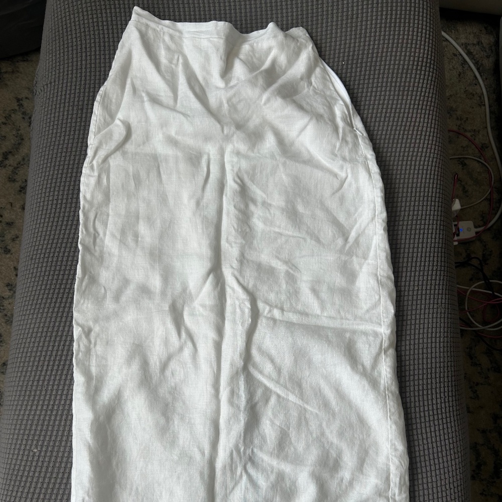 DISSH White Linen Midi/Long Skirt